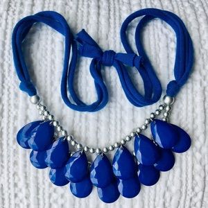 Bright blue adjustable necklace!